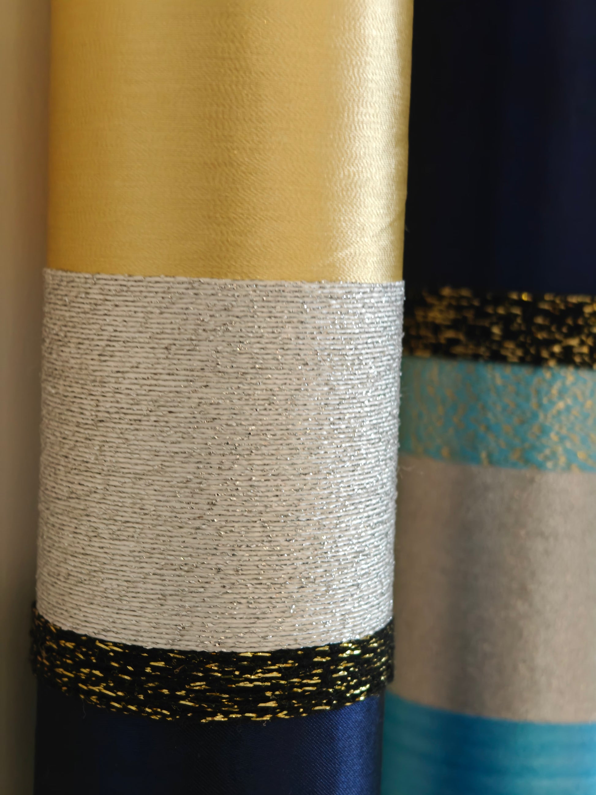 Azure Horizon Handmade Tube Wall Sculpture — 3-Piece Set