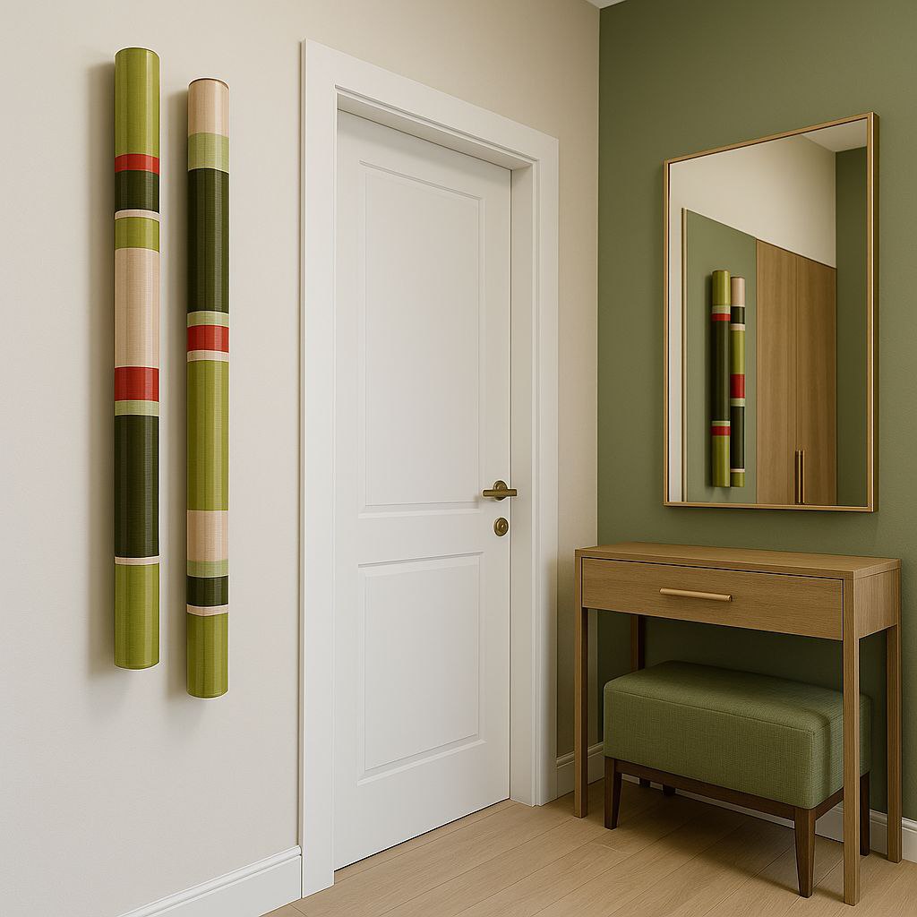 Verdant Balance TubaWall Sculpture | Duo Set  Hand-Wrapped Wall Sculptures