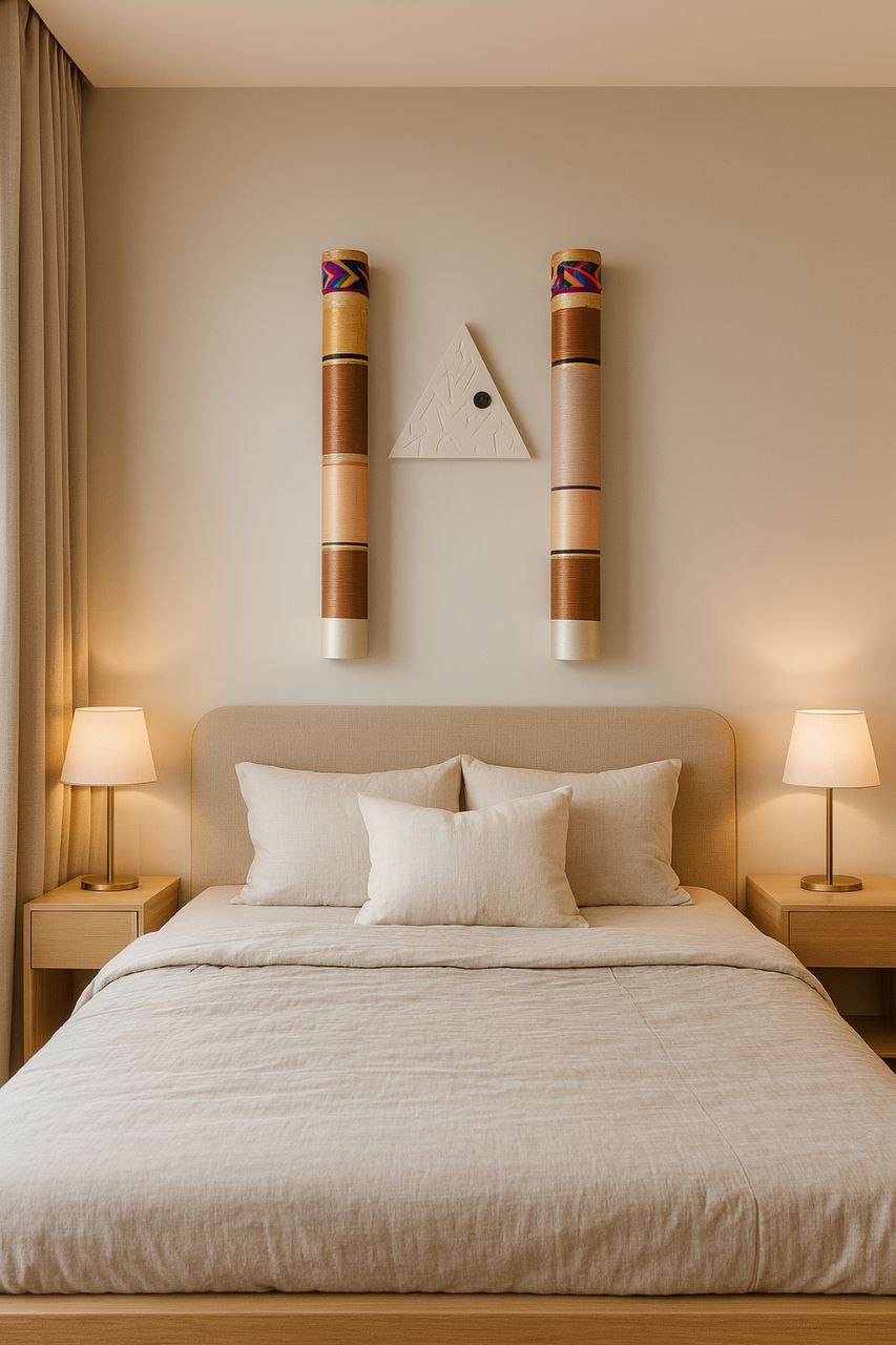 Earthy Modern Wall Art Set | TubaWall "Hittite Echoes" Trio