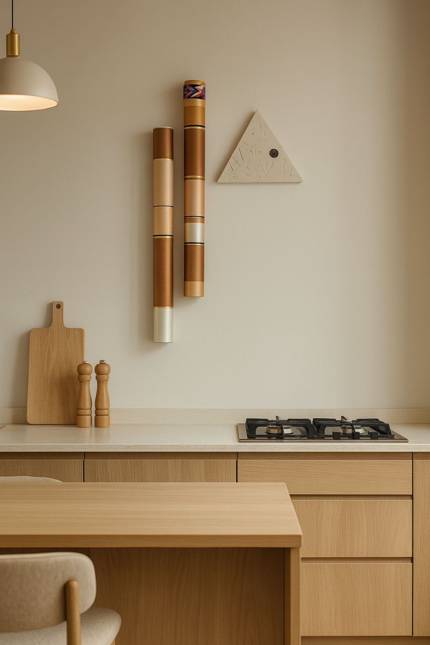 Earthy Modern Wall Art Set | TubaWall "Hittite Echoes" Trio
